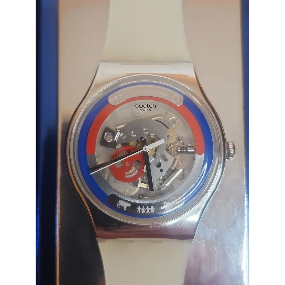 Swatch Watch 25th Anniversary Limited Edition Unisex Watch NIB New Battery
